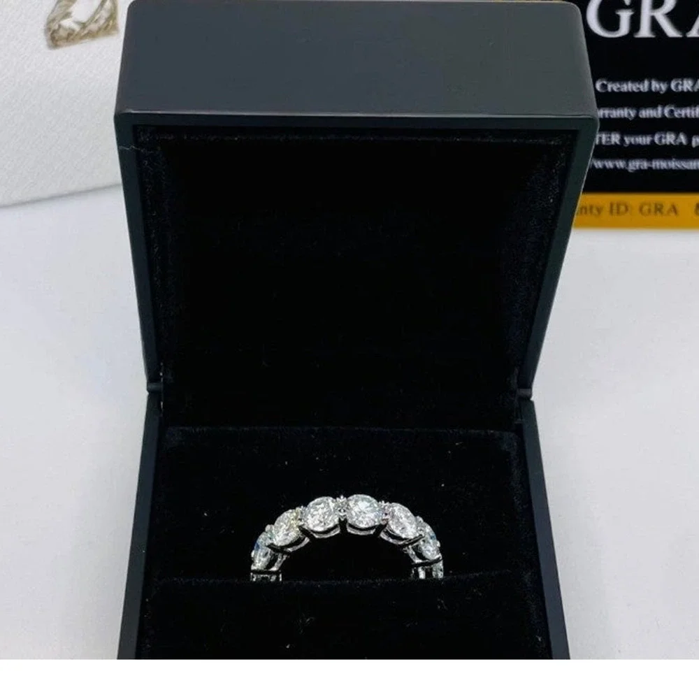 7 Ct Moissanite Diamond Eternity Ring Wedding Anniversary Band 5mm Iced Out - Picture 12 of 12